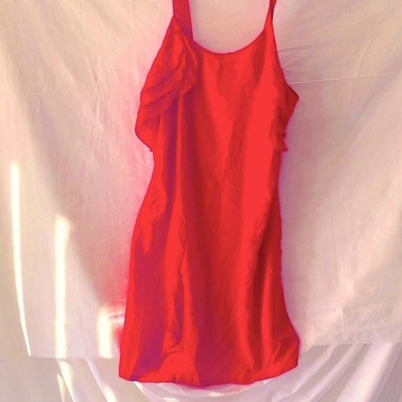 strapless open back dress Silk nightgown, Wine Red – Justīne Valdmane